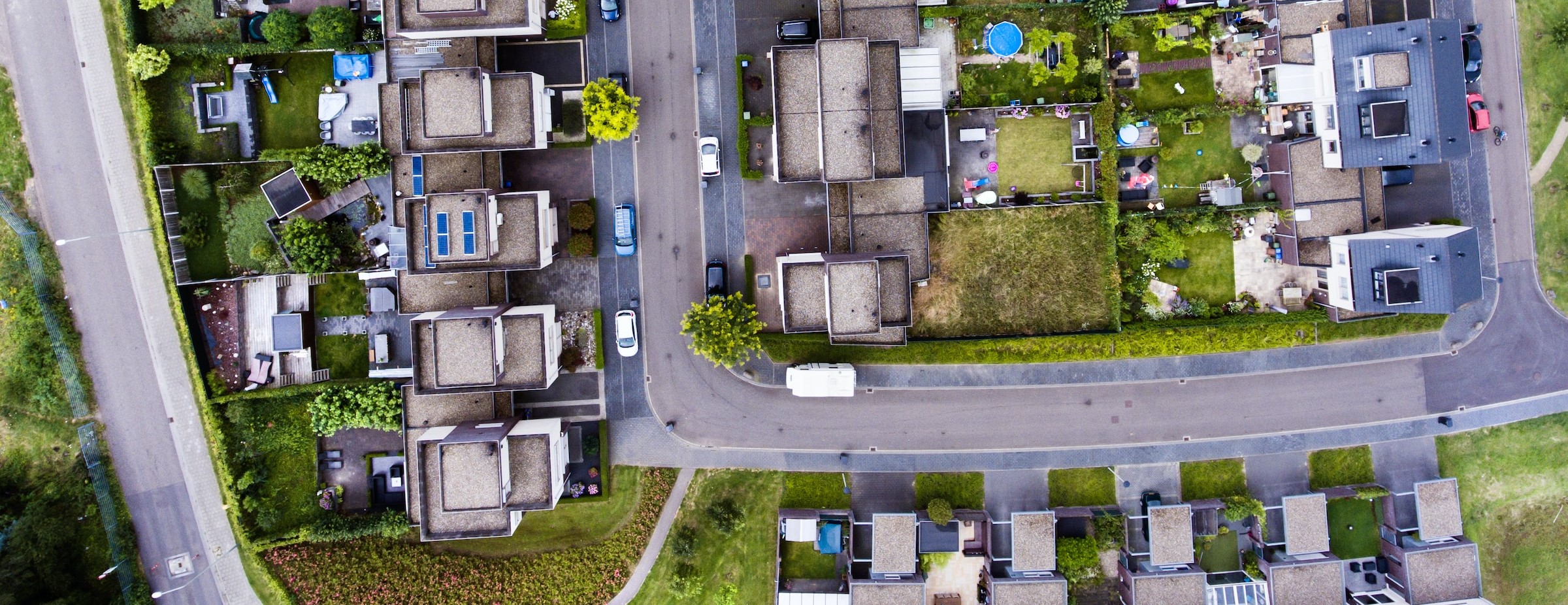 lucht foto van woonwijk