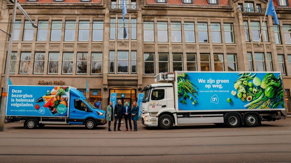 Foto van Zero Emissie-trucks van Albert Heijn