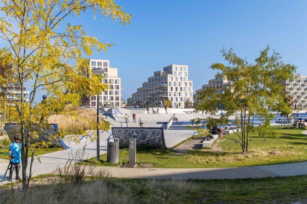 Foto van een skatepark in de stad Groningen